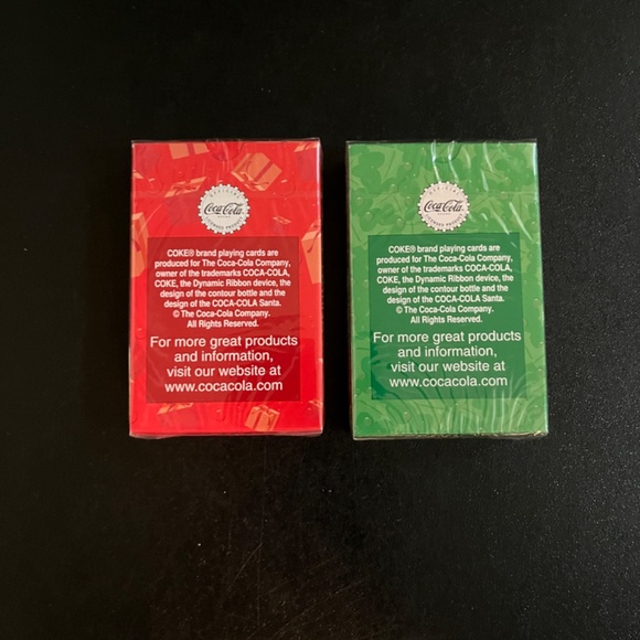 Coca-Cola Santa Shaped Tin with 2 Decks of Haddon Sundblom Santa Playing Cards - Picture 10 of 10